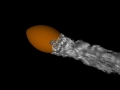 Battelle video of air-flow dynamics trailing a thrown football