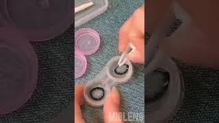 Contact Lens Cleaning Tutorial👁‍🗨#mislens #colorcontacts #softlens #cleaningtips #lenscare #tutorial