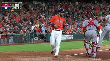 CIN@HOU: Gomez plates Gonzalez with single to left