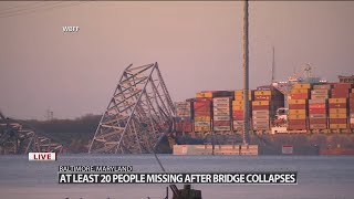 Baltimore bridge collapse: Search continues for missing people in Patapsco River