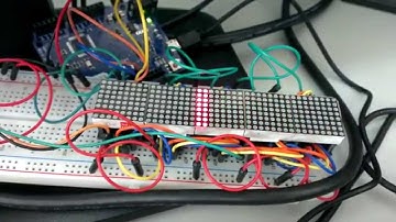 Arduino8X8LED串聯5個顯示跑馬燈(串聯動畫完成)