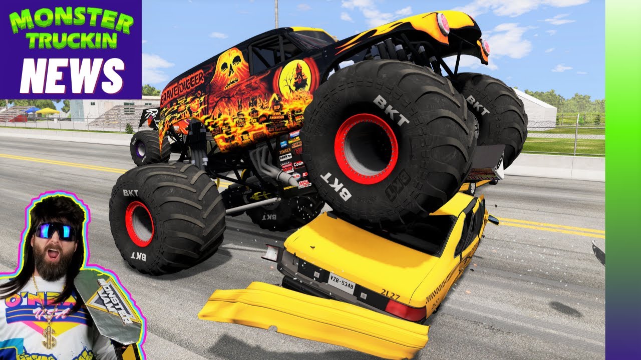 Monster Jam INSANE Racing, Freestyle and High Speed Jumps #14 | BeamNG ...