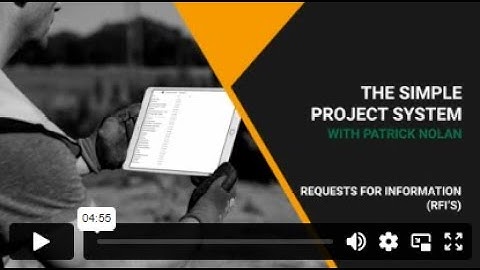 Request for Information (RFI) - Construction Project Management - Simple Project System