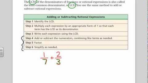 Math 8 Honors:Chapter 12.5- Adding and Subtracting Rational Expressions
