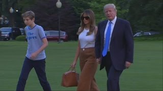 Melania and Barron Trump finally move into the White House