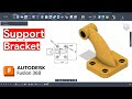 How to Make a Support Bracket in Autodesk Fusion 360 | Fusion 360 Mechanical Design Tutorial ⚙️