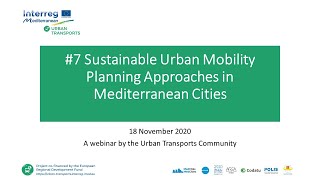 Utc Webinar 7 Sustainable Urban Mobility Planning Approaches In Mediterranean Cities Utc Webinar 7 Sustainable Urban Mobility Planning Approaches In Mediterranean Cities