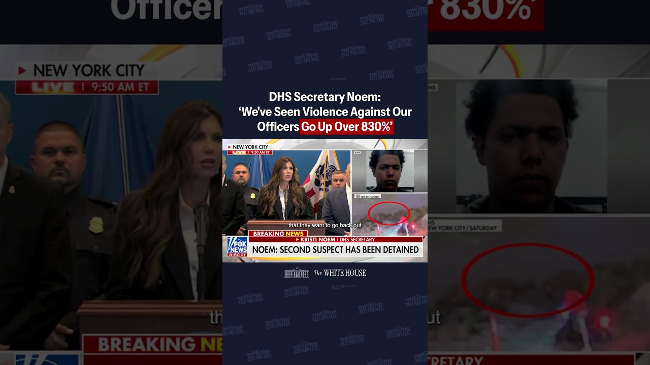 DHS Sec Noem We Ve Seen Violence Against Our Officers Go Up Over 830 