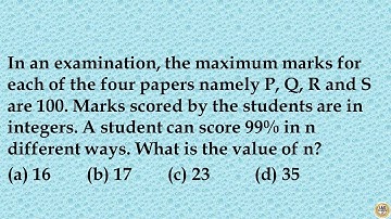 In an examination, the maximum marks for each of the four papers namely P, Q, R and S are 100  Marks
