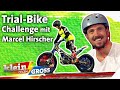 Mit Trial-Motorrad auf Balken balancieren: Marcel Hirscher vs. Fabio (12) | Klein gegen Groß