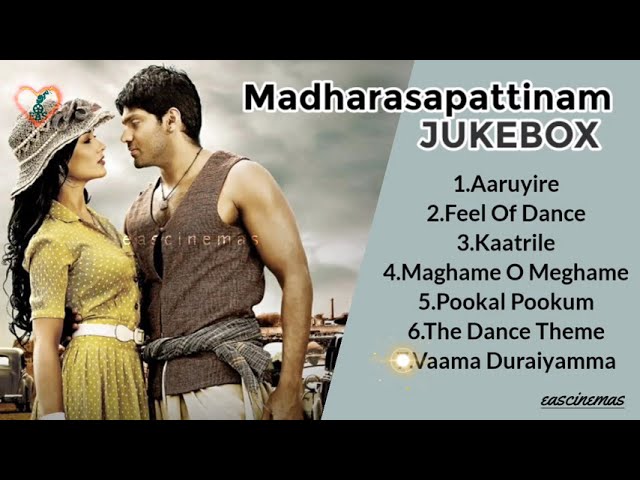 Madharasapattinam | JukeBox | Tamil Songs | GV  Prakash Songs | Pookal Pookal Song | eascinemas class=