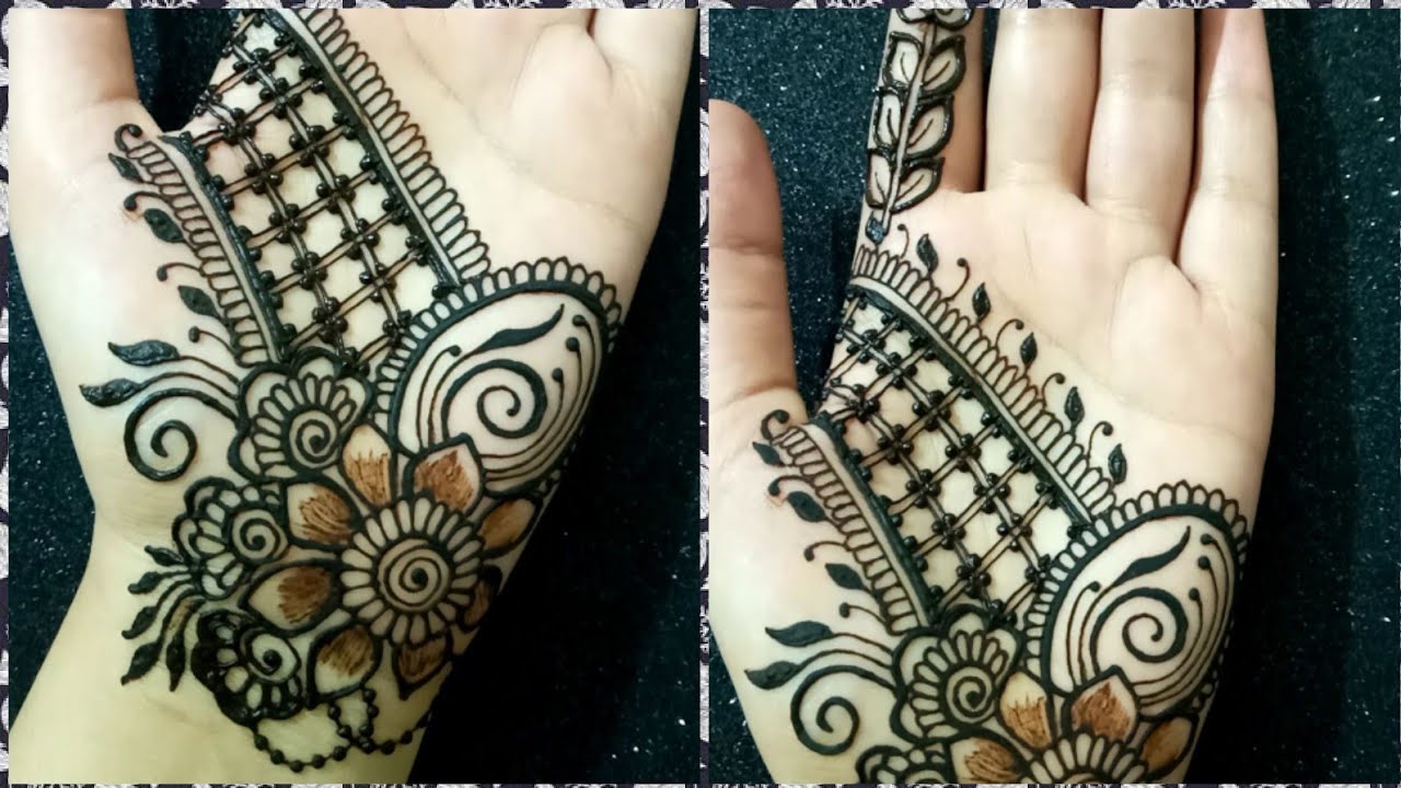 latest eid/rakhi special floral mehandi design | Best front hand mehndi ...