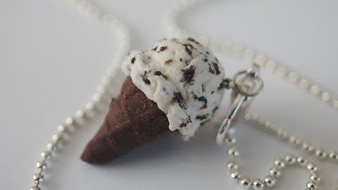 Cookies N Cream Ice Cream Tutorial, Polymer Clay Miniature Food Tutorial