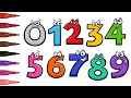 Fun and easy learn to draw numbers 09 for kids