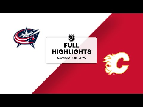 NHL Highlights | Blue Jackets vs. Flames | November 05, 2025