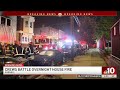 Flames tear through Fairhill rowhome