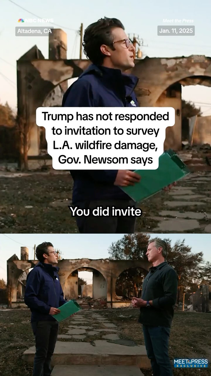 Trump has not responded to invitation to survey L.A. wildfire damage, Gov. Newsom says