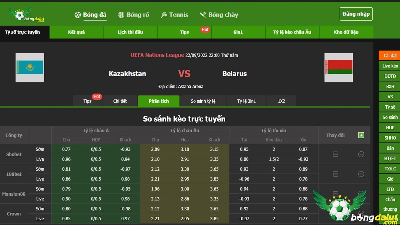 nhà cái me88 bet Soi kèo nhận định trận đấu Kazakhstan vs Belarus 22/09 | Bongdalu