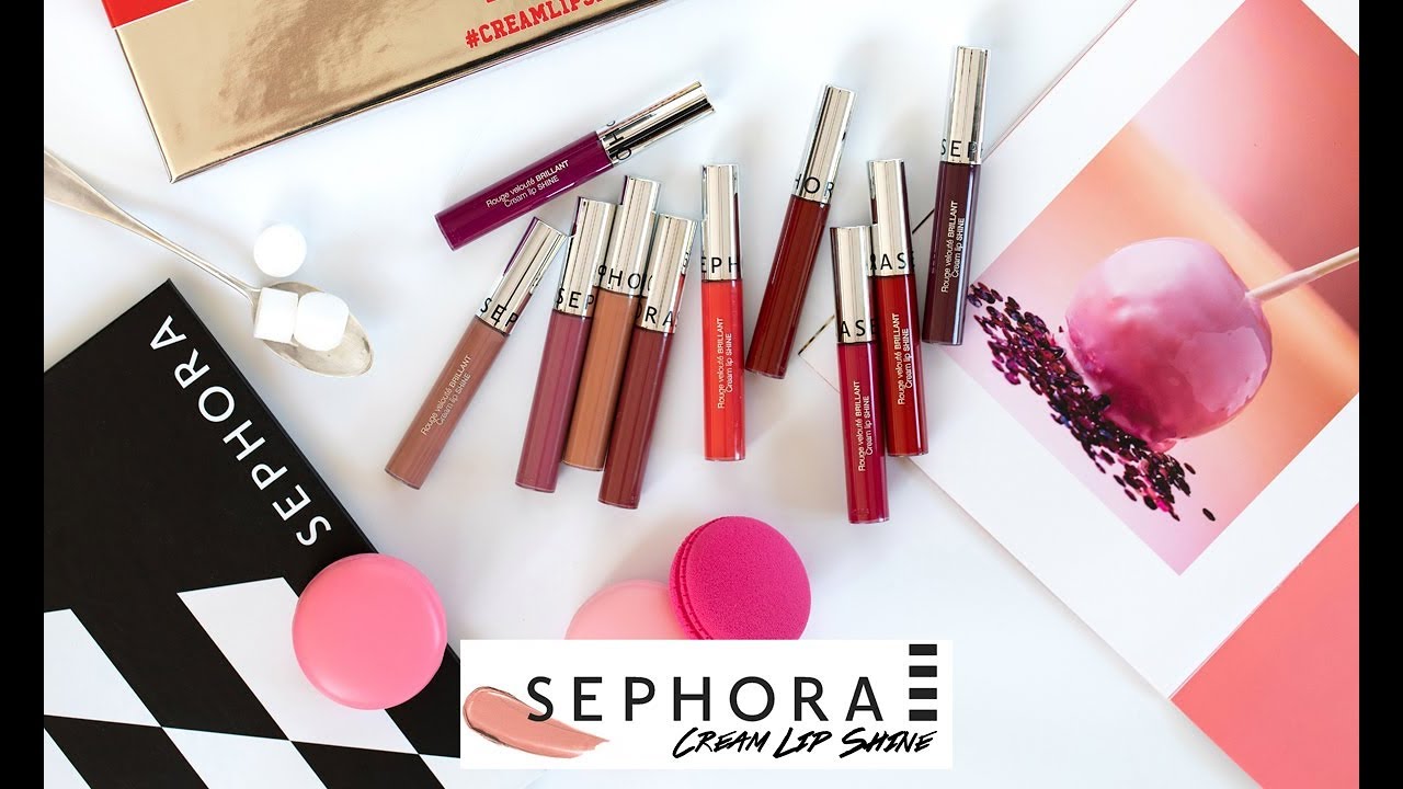 Sephora Cream Lip Shine Swatch De Toutes Les Teintes