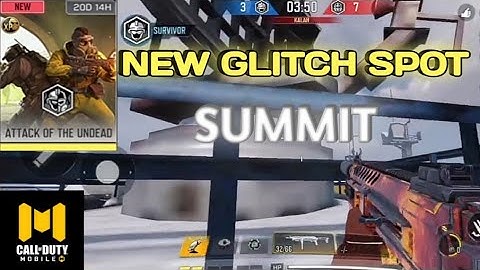 NEW GLITCH SPOT/HIDDEN SPOT FOR MODE ATTACK OF THE UNDEAD IN MAP SUMMIT | CALL OF DUTY MOBILE