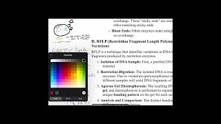 Biology - Restriction Enzymes and Genetic Mapping(For All By All Project). BAU Entrance Exam.