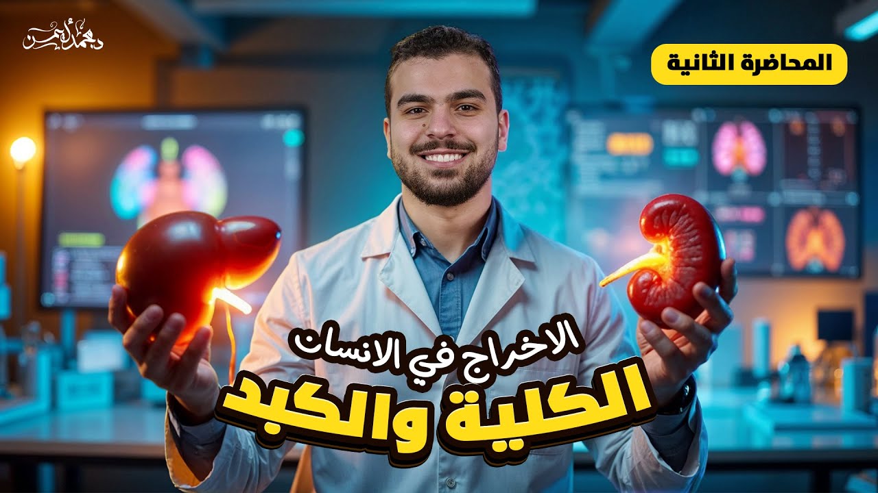 المحاضرة الثانية - تانية ثانوي - تابع الإخراج في الإنسان - الكلية والكبد🤩🎁