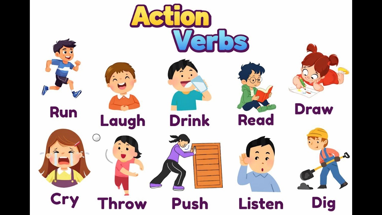 Action Verbs for Kids 🧒✨#ActionVerbs #ActionVerbsForKids #ActionWords #ActionWordsForKids #viral