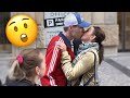 Girl Kissing Strangers in Public - Anything for Money 4