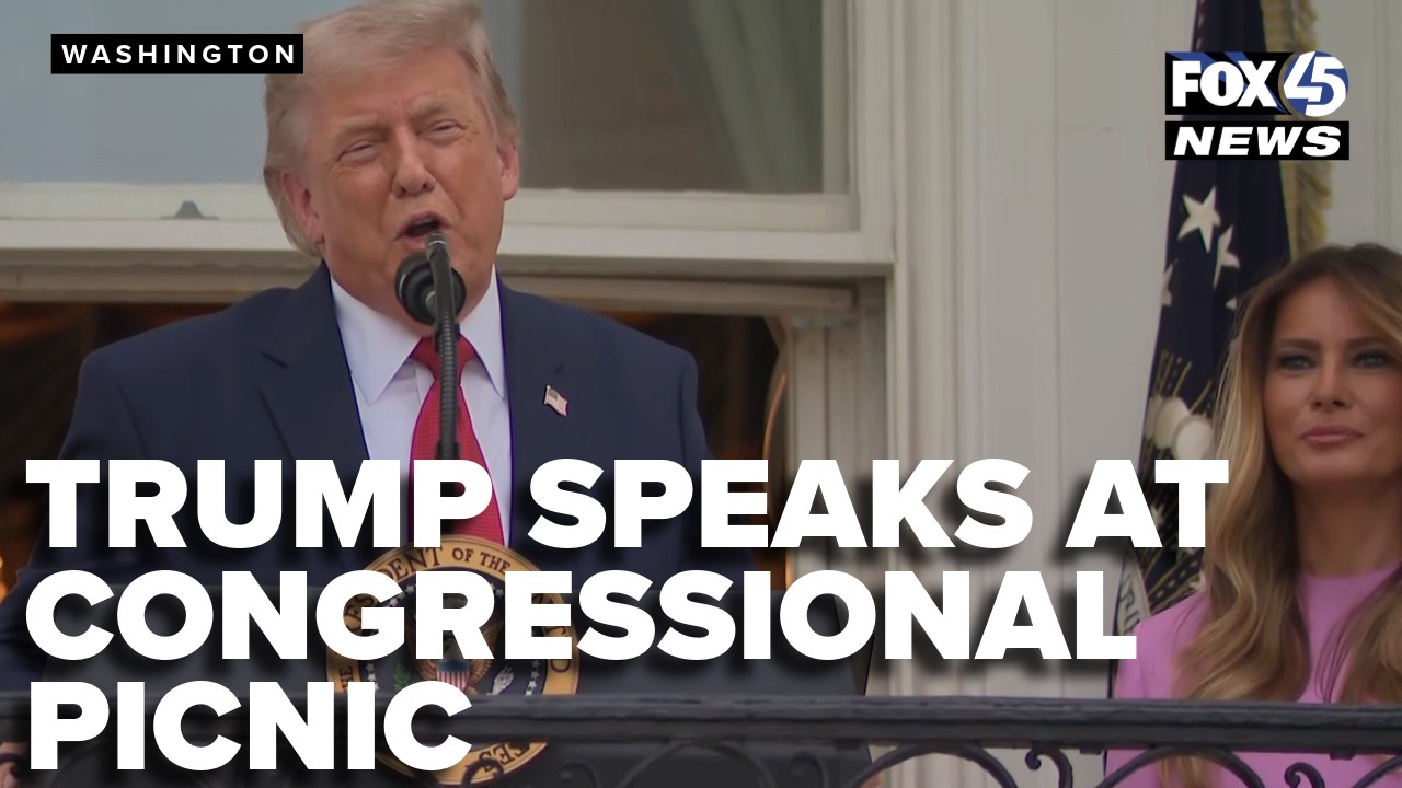 FULL: Trump speaks at Congressional Picnic at White House - YouTube