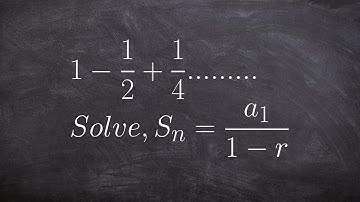 Learning how to find the sum of an infinite geometric series