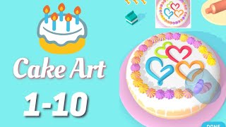 Cake Art 3D Gameplay Walkthrough Level 1-10 iOS Android Tutorial Hack screenshot 2