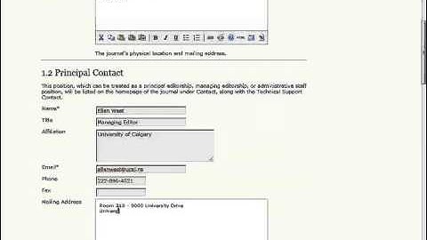 PKPSchool: OJS for Journal Managers: Setup Step 1