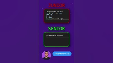 Junior vs. Senior in C# - Swapping 2 Variables 🚀