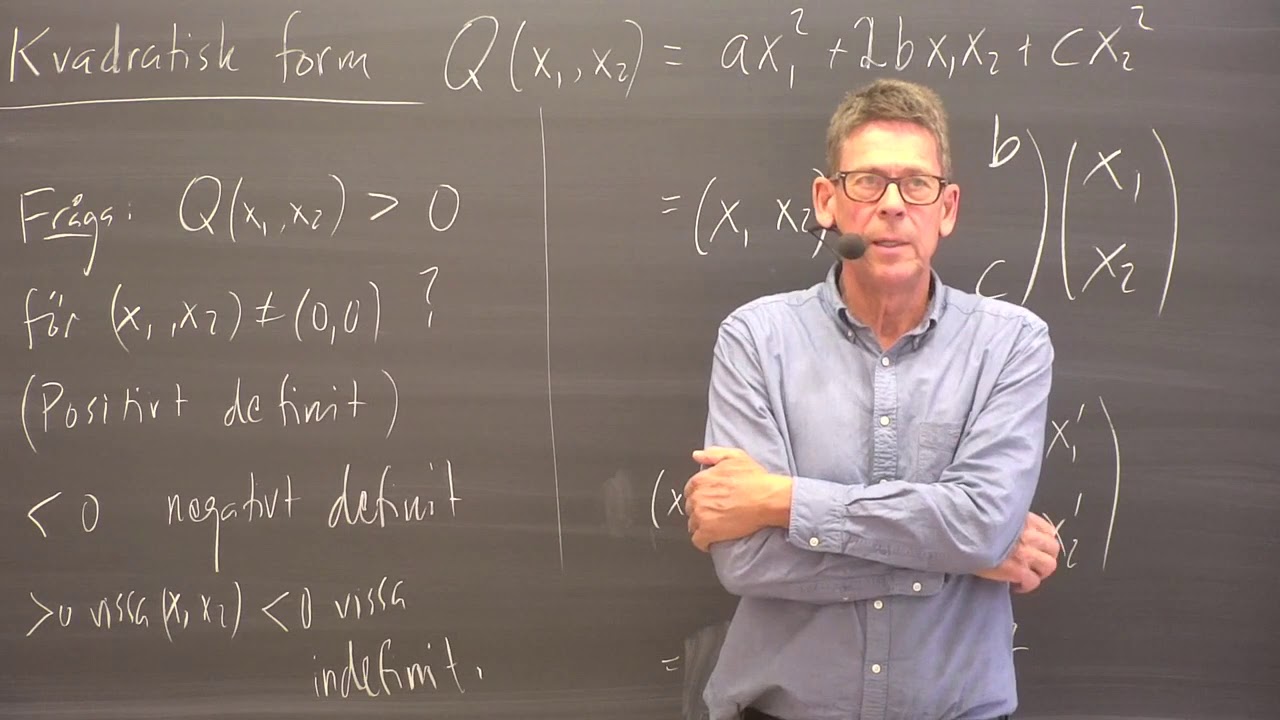 18. Symmetriska matriser och kvadratiska former