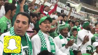 طرب ولعب وتفاعل الجمهور مع سعود برقاوي مباراة الاهلي الشباب٣-١
