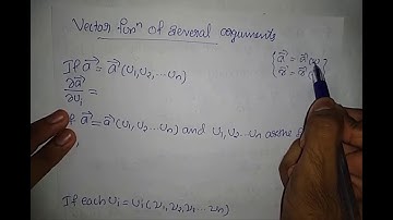 Vector Differentiation - Part 6 (Space Curves and Vector function of several arguments)