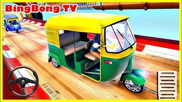 Tuk Tuk Rickshaw Impossible Stunt Track 3D - Tuk Tuk Rickshaw Ramp Racer 2021 | Android GamePlay