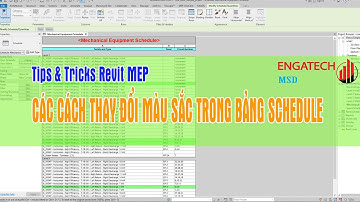 Tips and Tricks Revit MEP: Các cách thay đổi màu sắc trong bảng Schedule