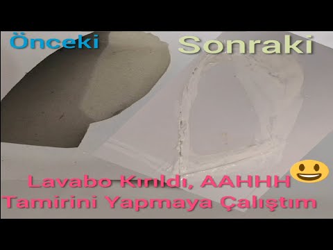 #Lavabo Kırıldı AAHHH #HEMEN  Atmayın Tamirini Kendim Yapmaya Çalıştım #Hızlı #Çözüm #Tamir Yapıştır