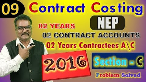 09 #CONTRACT  COSTING IN KANNADA | CONTRACTEES A\C  2016 QP SOLVED [12 MARKS ]