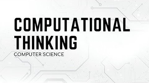What is Computational Thinking?