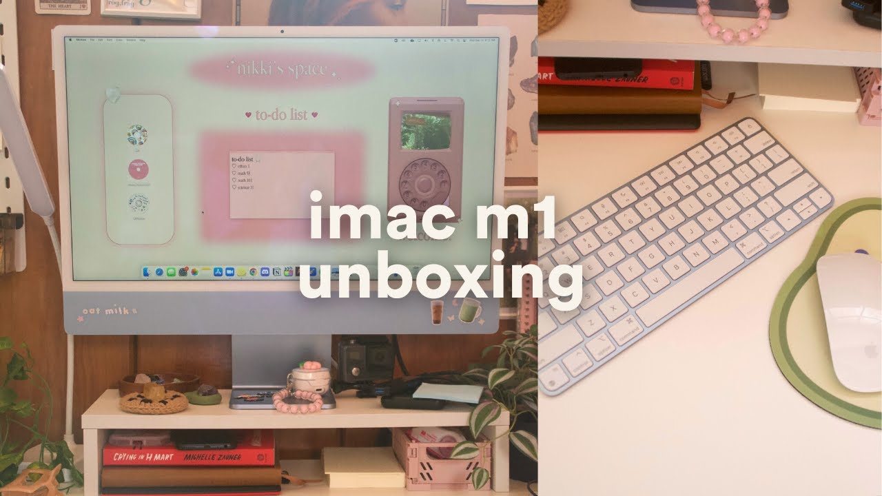 🌷 imac m1 unboxing & my set up | uni diaries 01 ♡