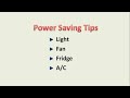 Electrical power saving tips  tamil