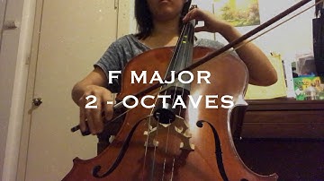 F Major Scale 2 Octaves on the Cello