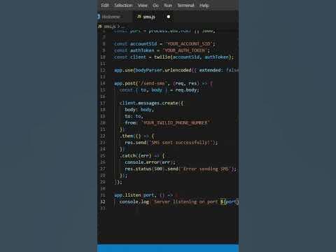 How to Send SMS with Node.js - Tutorial - YouTube