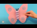 Butterfly craft for kids  paper crafts for kids  3d pink butterfly craft