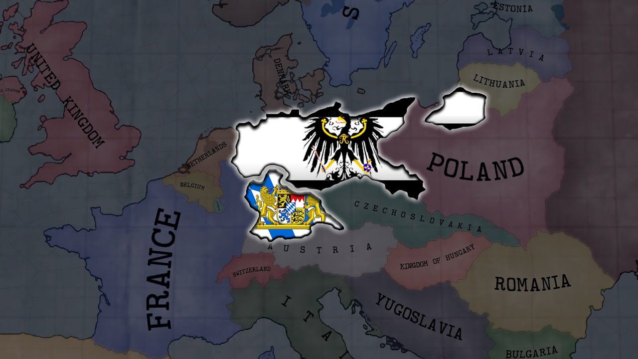 What If Germany Never Existed - Hoi4 Timelapse - YouTube