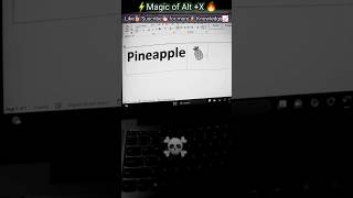 😱MS Word Me Pineapple Kaise Banaye? 🍍 | MS Word Shortcut Keys #tricks #ytshorts #msword #bgm #tips