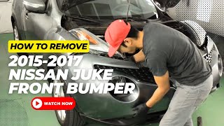 How to Remove a 20152017 Nissan Juke Front Bumper Cover, Part 1/3