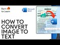 How to Convert Image to Word Document | Microsoft Word Tutorial